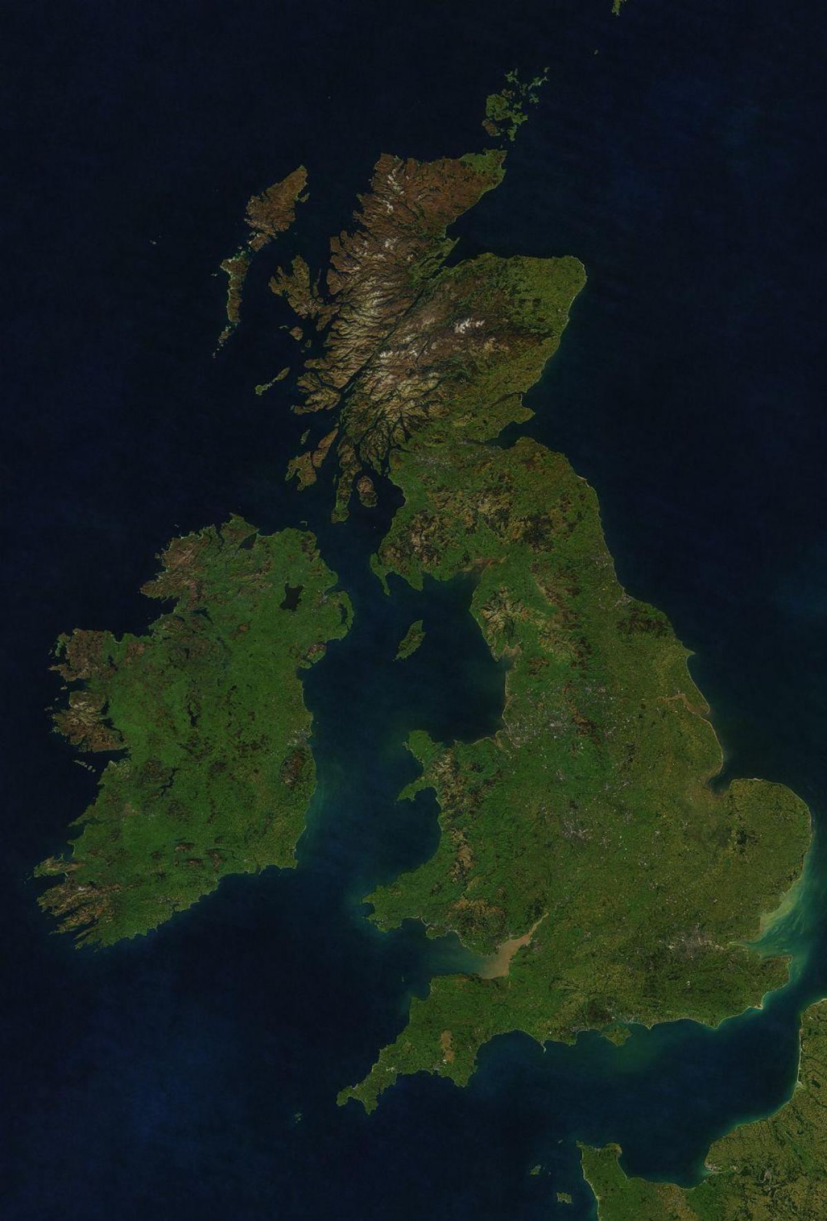 Reino Unido (UK) sky view map